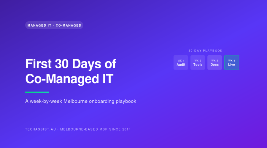 First 30 days of co-managed IT — 4-week onboarding playbook