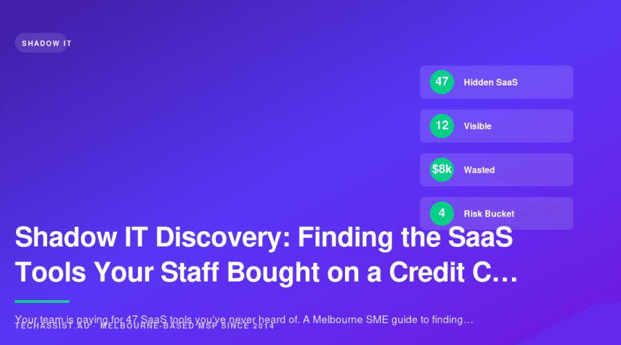 Shadow IT Discovery: Finding the SaaS Tools Your Staff Bought on a Credit Card