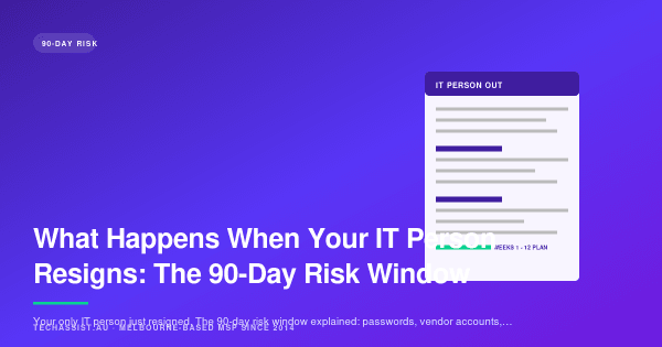 What Happens When Your IT Person Resigns: The 90-Day Risk Window