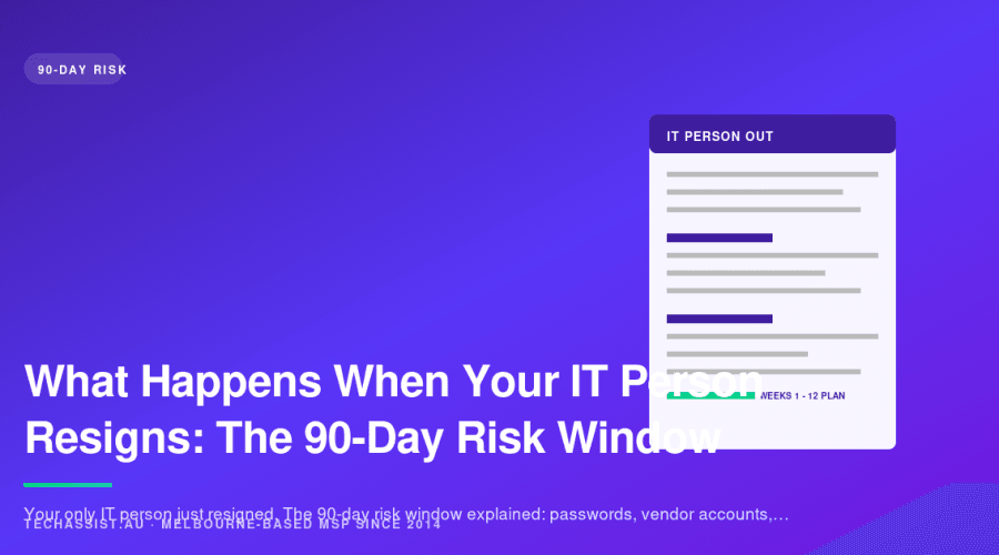 What Happens When Your IT Person Resigns: The 90-Day Risk Window