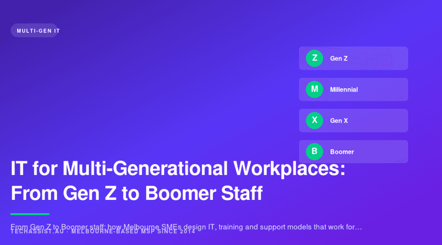 IT for Multi-Generational Workplaces: From Gen Z to Boomer Staff