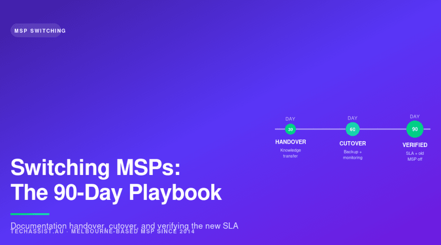 Switching MSPs 90-day migration playbook timeline