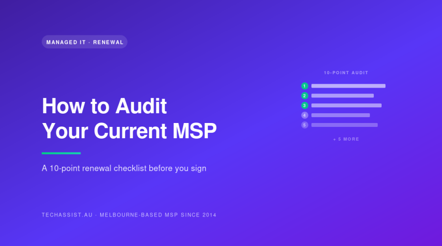 MSP renewal audit 10-point checklist