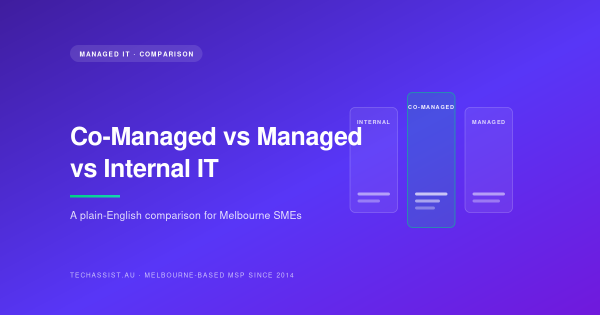 Co-Managed vs Managed vs Internal IT comparison