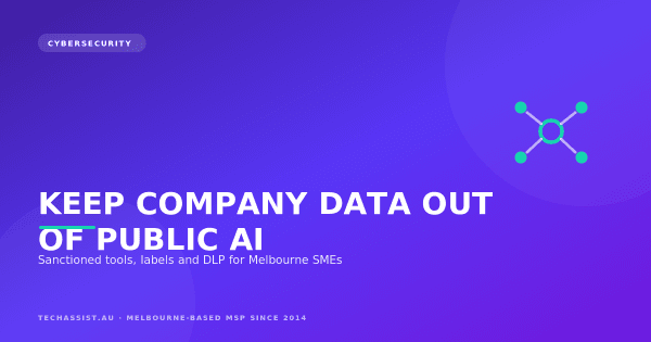 Office worker pausing before pasting confidential company data into a public AI chat tool
