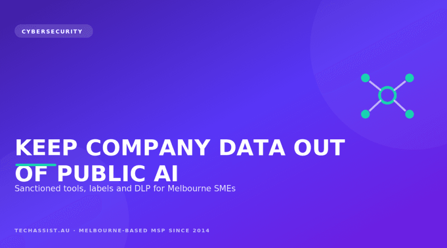 Office worker pausing before pasting confidential company data into a public AI chat tool