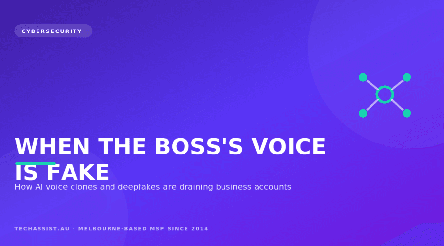 A finance worker on a phone call with a fraudulent AI voice-clone of a company executive authorising an urgent payment